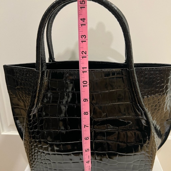 Bevini Croc embossed patent leather bag - Picture 8 of 13